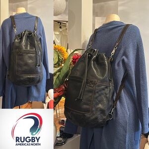 Rugby North America back pack bag leather